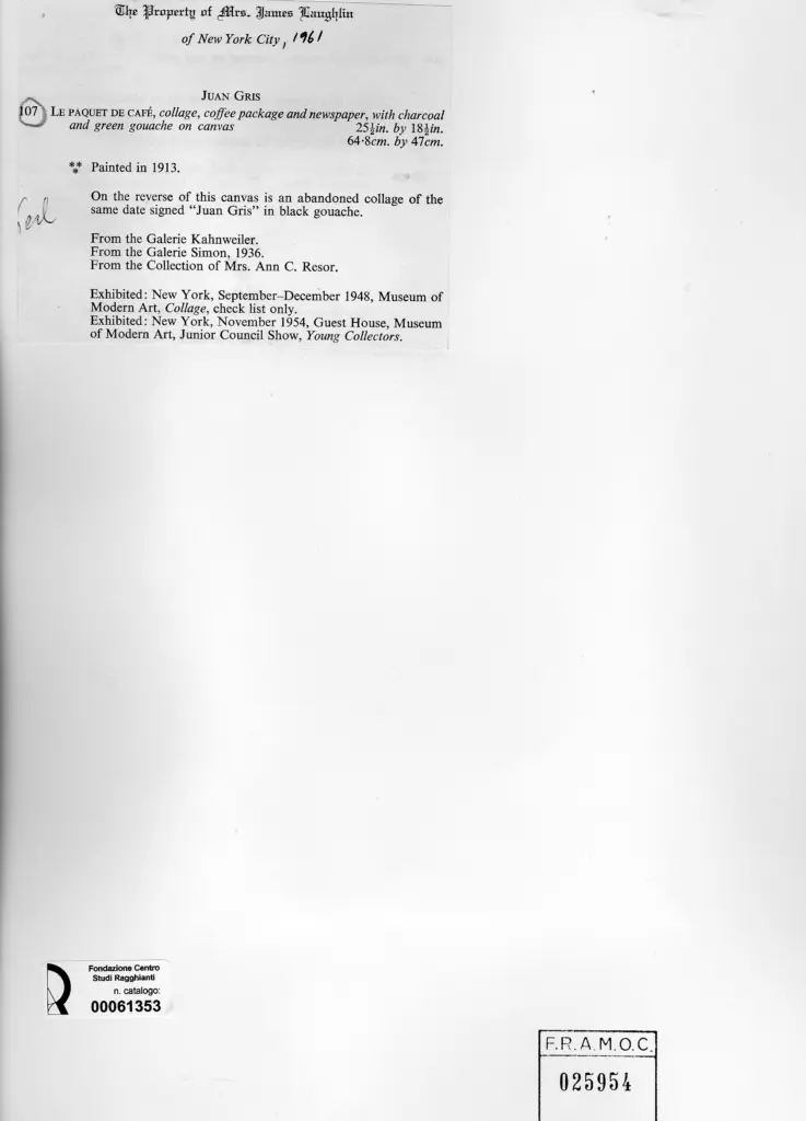 Anonimo , Gris, Juan - sec. XX - Le paquet de Caf&egrave; , retro