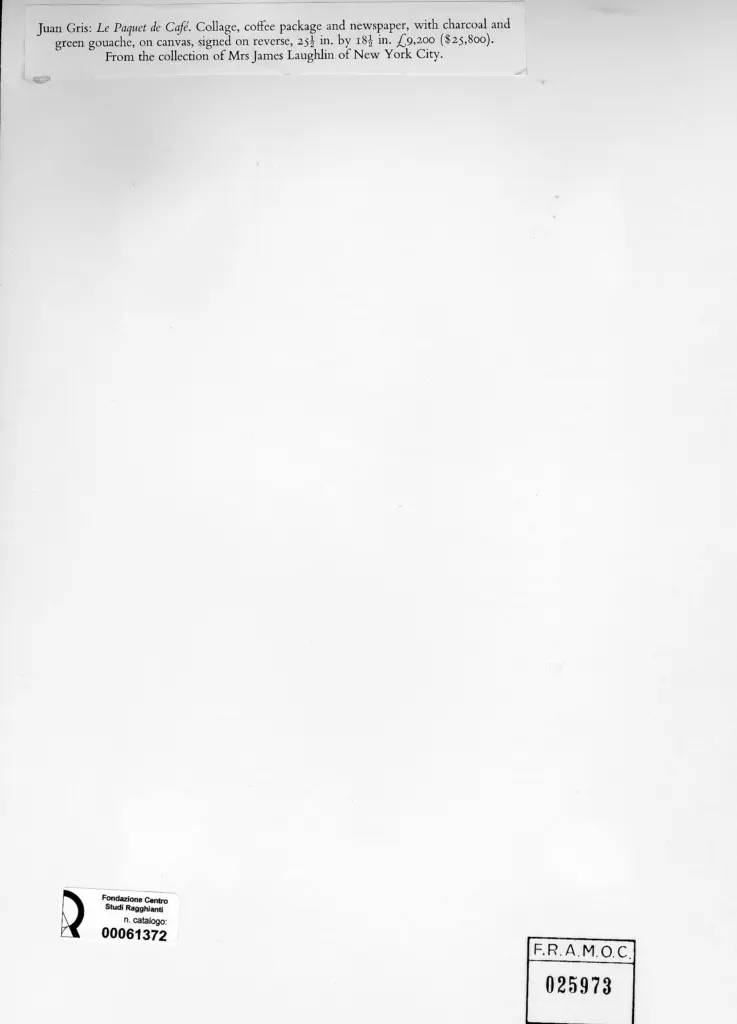 Anonimo , Gris, Juan - sec. XX - Le paquet de Caf&eacute; , retro