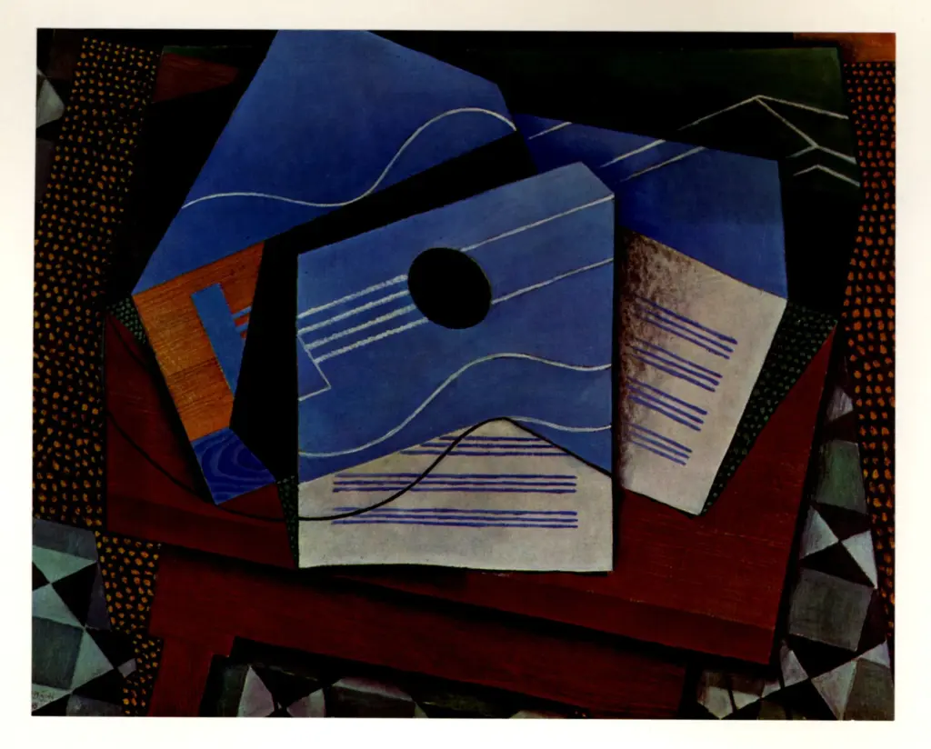 Anonimo , Gris, Juan - sec. XX - Stilleben mit gitarre , fronte