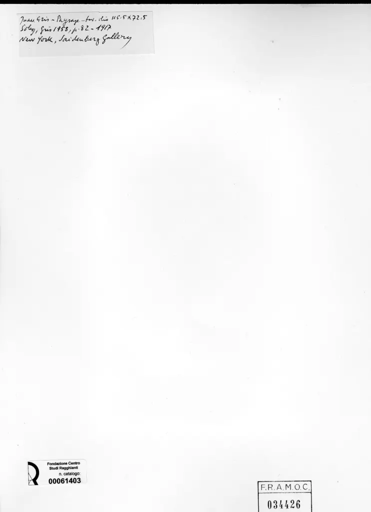 Anonimo , Gris, Juan - sec. XX - Paysage , retro