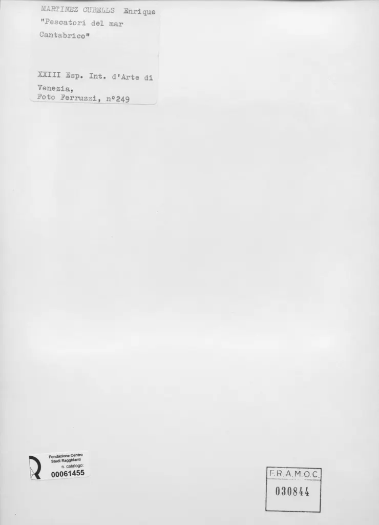 Fotografia Ferruzzi , Martinez Cubells, Enrique - sec. XX - Pescatori del mar Cantabrico , retro