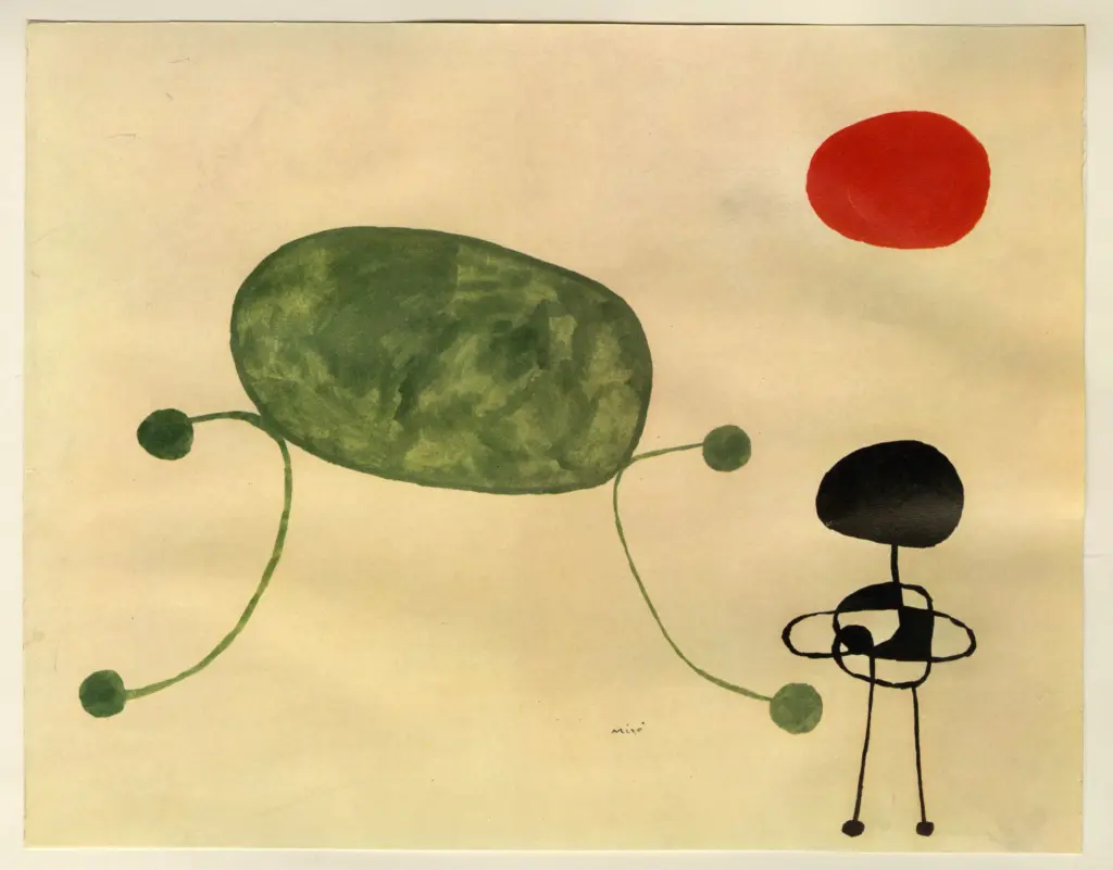 Mir&oacute;, Joan , Personnages devant le soleil