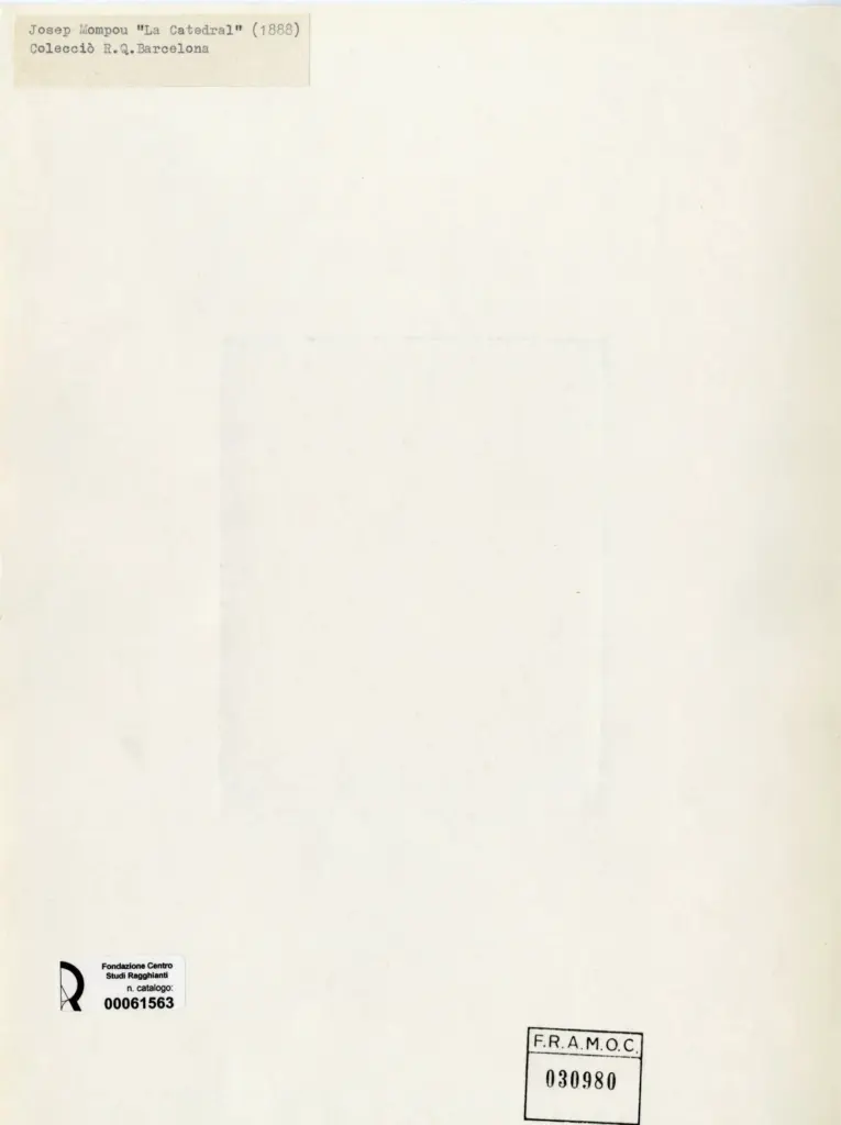 Anonimo , Mompou, Josep - sec. XX - La Catedral , retro