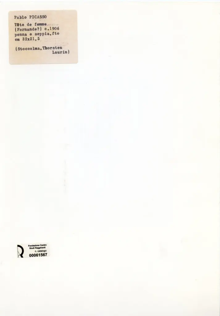 Anonimo , Picasso, Pablo - sec. XX - T&ecirc;te de femme , retro