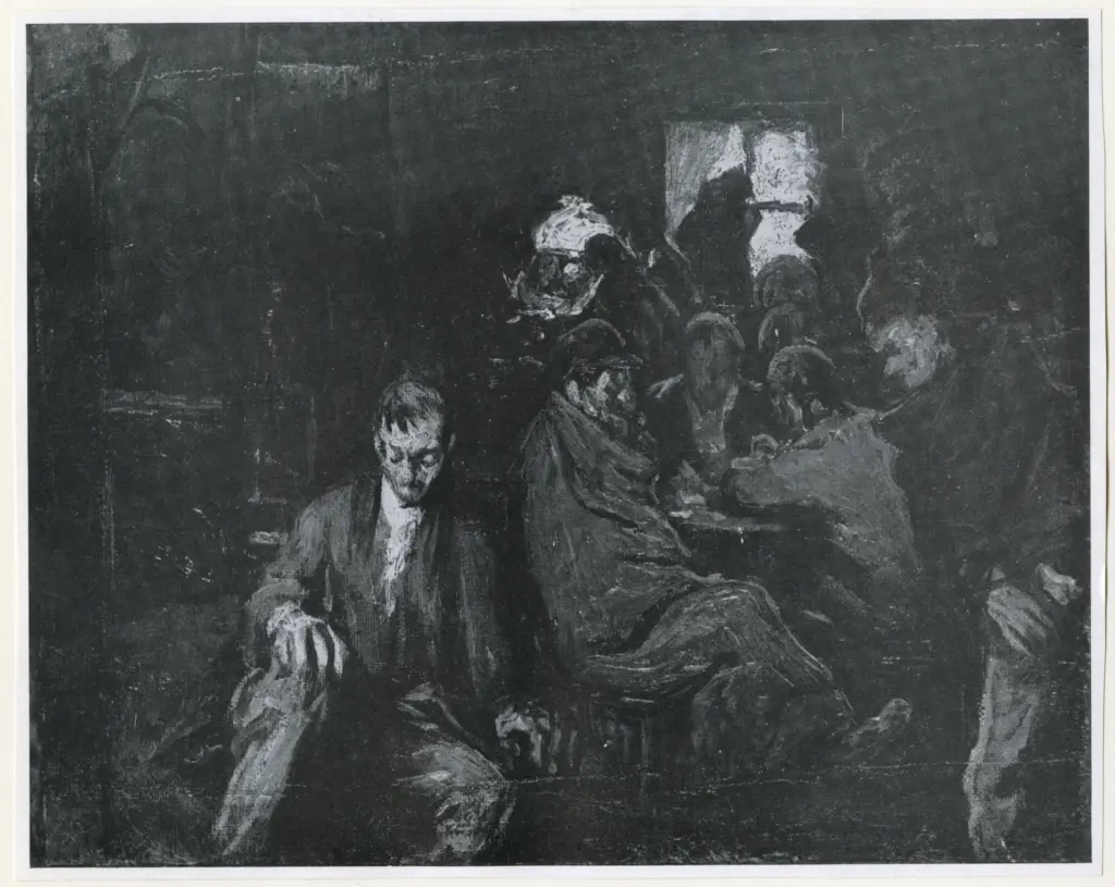 Anonimo , Picasso, Pablo - sec. XIX - Interieur de Taverne , fronte