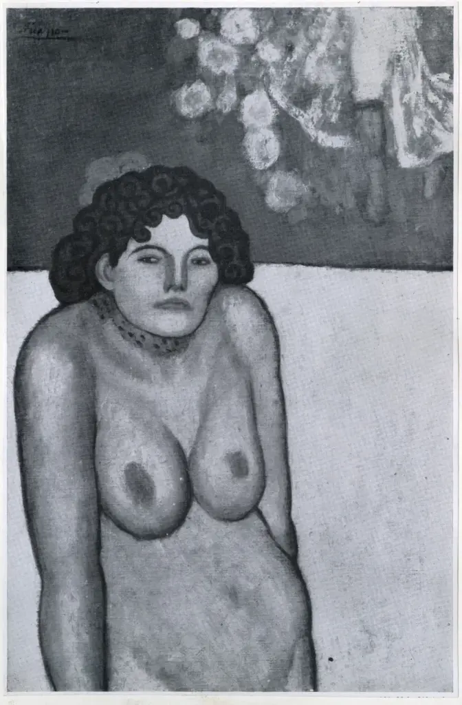 Anonimo , Picasso, Pablo - sec. XX - Nu ("La Gommeuse") , fronte
