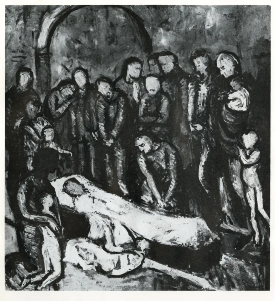 Anonimo , Picasso, Pablo - sec. XX - Begr&auml;bnis , fronte