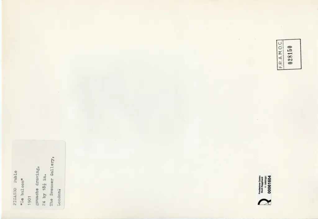 Anonimo , Picasso, Pablo - sec. XX - Le Balcon , retro