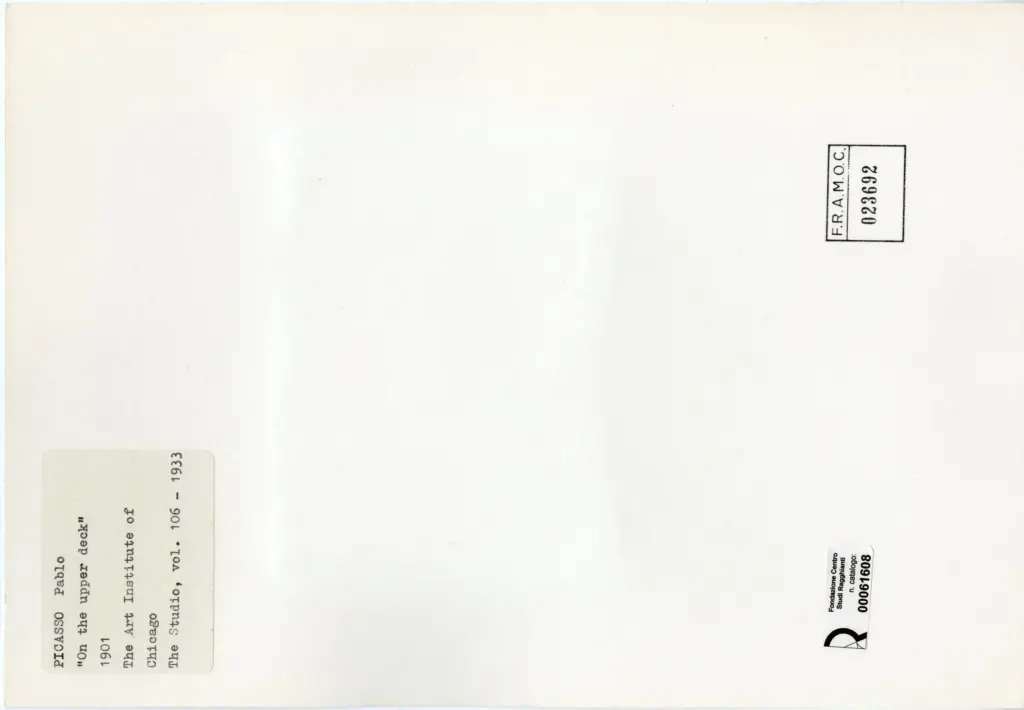 Anonimo , Picasso, Pablo - sec. XX , retro