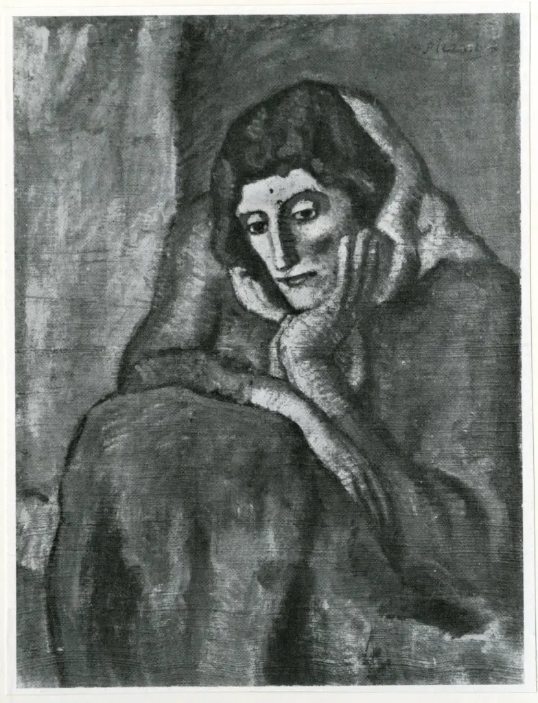 Anonimo , Picasso, Pablo - sec. XX - Zusammengekauerte Frau , fronte