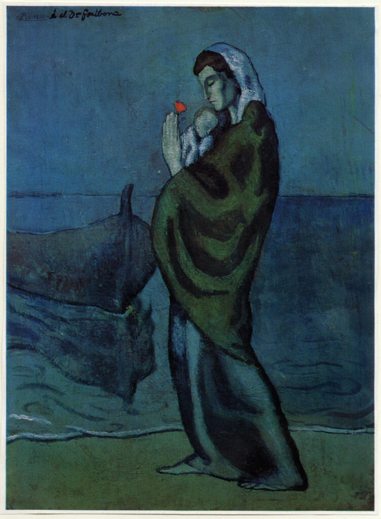 Anonimo , Picasso, Pablo - sec. XX - Mère et Enfant de Profil (Maternité au bord de la Mer) , fronte