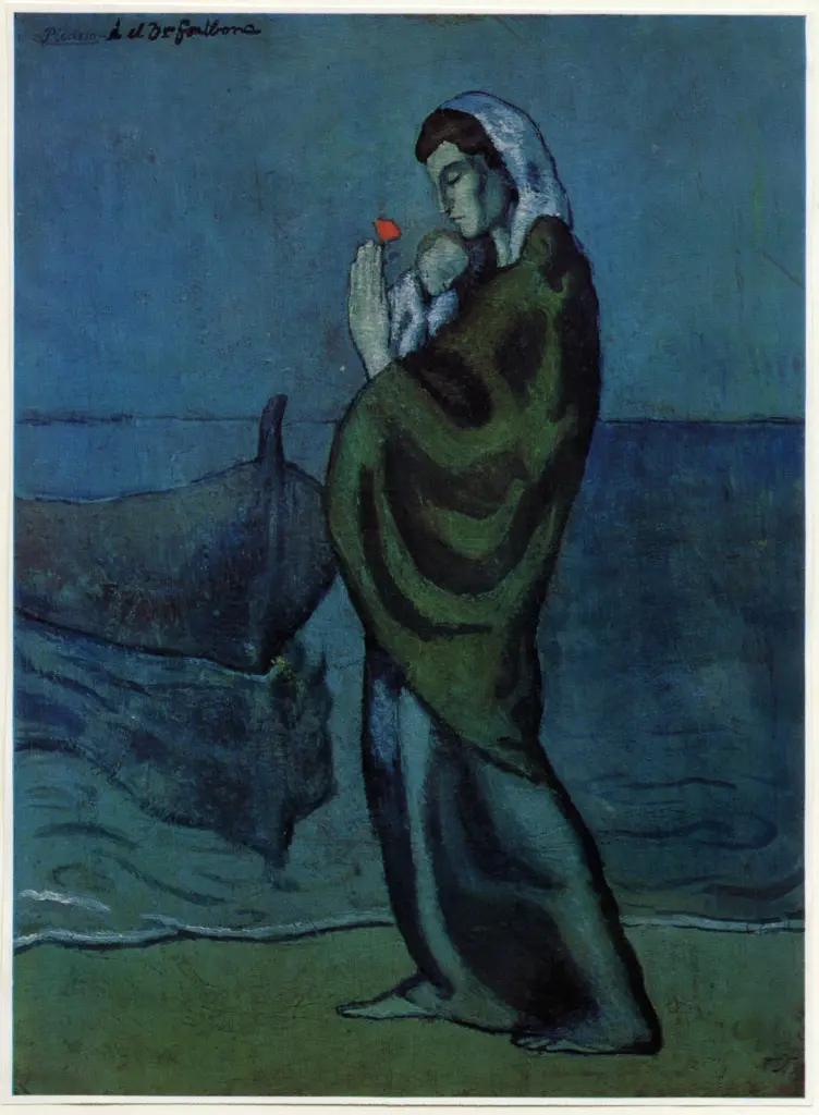 Anonimo , Picasso, Pablo - sec. XX - Mère et Enfant de Profil (Maternité au bord de la Mer) , fronte