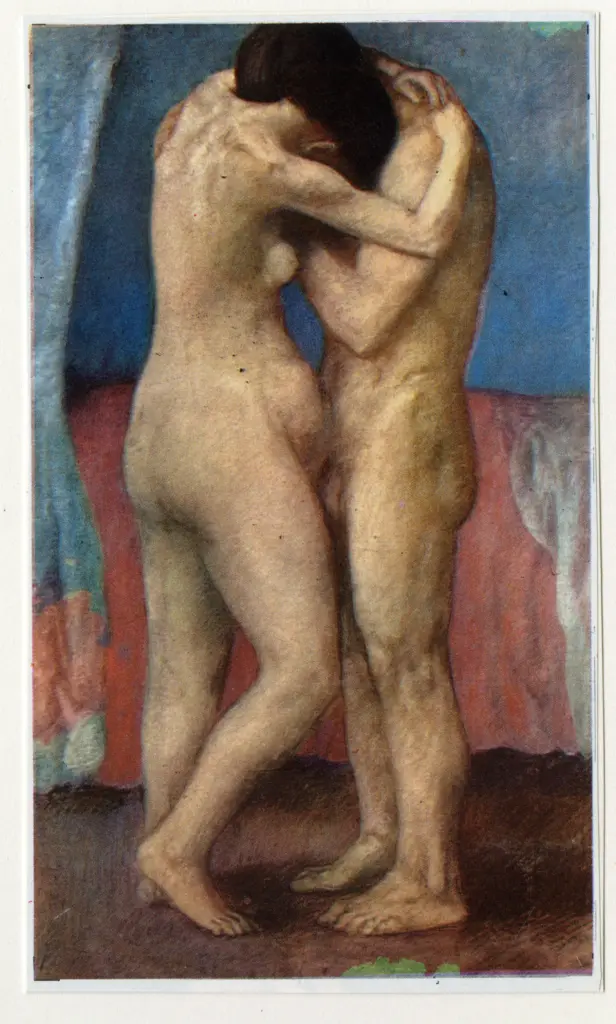 Anonimo , Picasso, Pablo - sec. XX - L'abbraccio , fronte