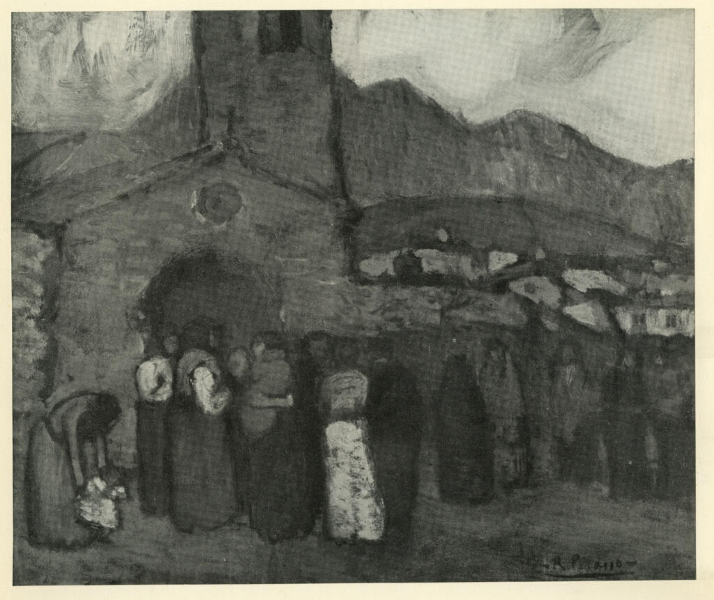 Anonimo , Picasso, Pablo - sec. XX - Vor der Kirche , fronte