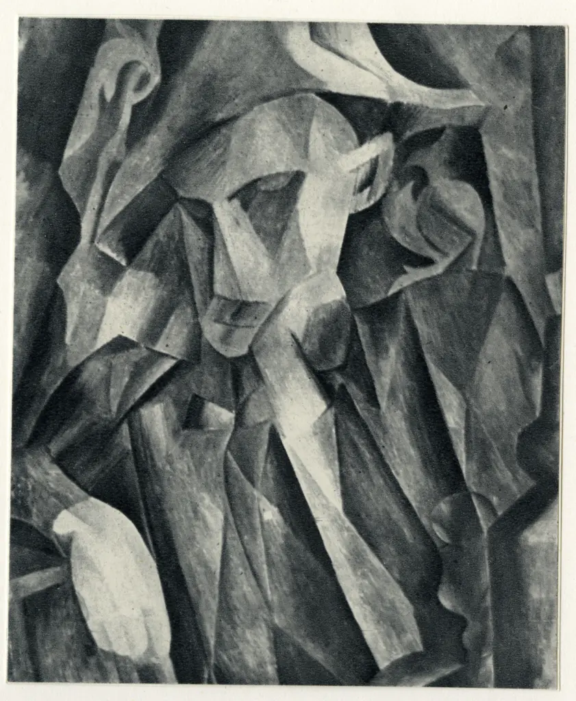 Anonimo , Picasso, Pablo - sec. XX - L'Arlequin accoud&eacute; , fronte