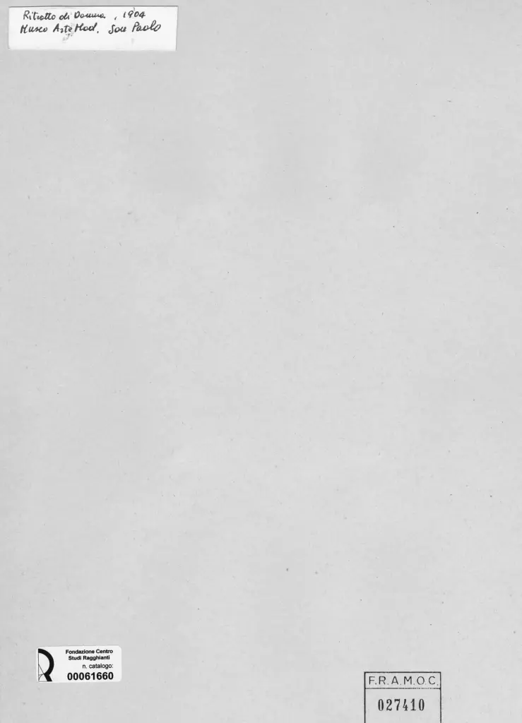 Anonimo , Picasso, Pablo - sec. XX - Ritratto di donna , retro