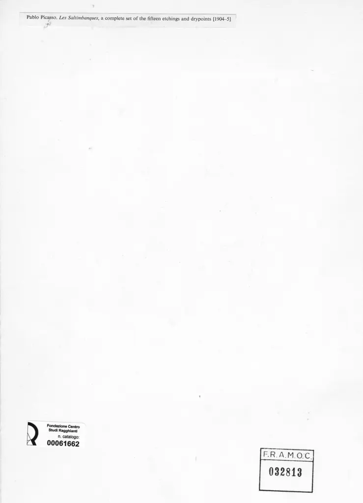 Anonimo , Picasso, Pablo - sec. XX - Les Saltimbanques , retro