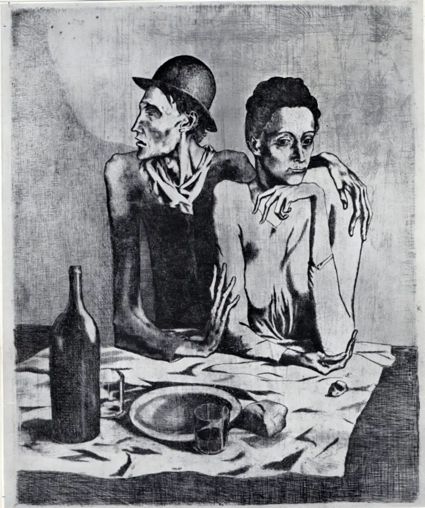 Anonimo , Picasso, Pablo - sec. XX - Le Repas Frugal , fronte