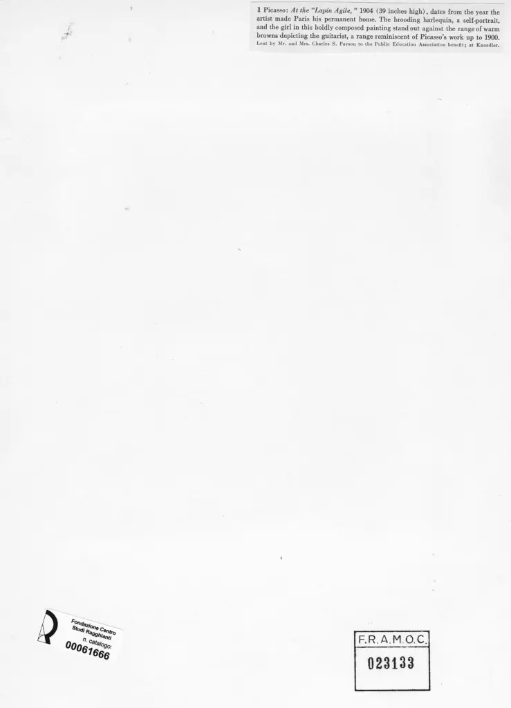 Anonimo , Picasso, Pablo - sec. XX - At the "Lapin Agile" , retro