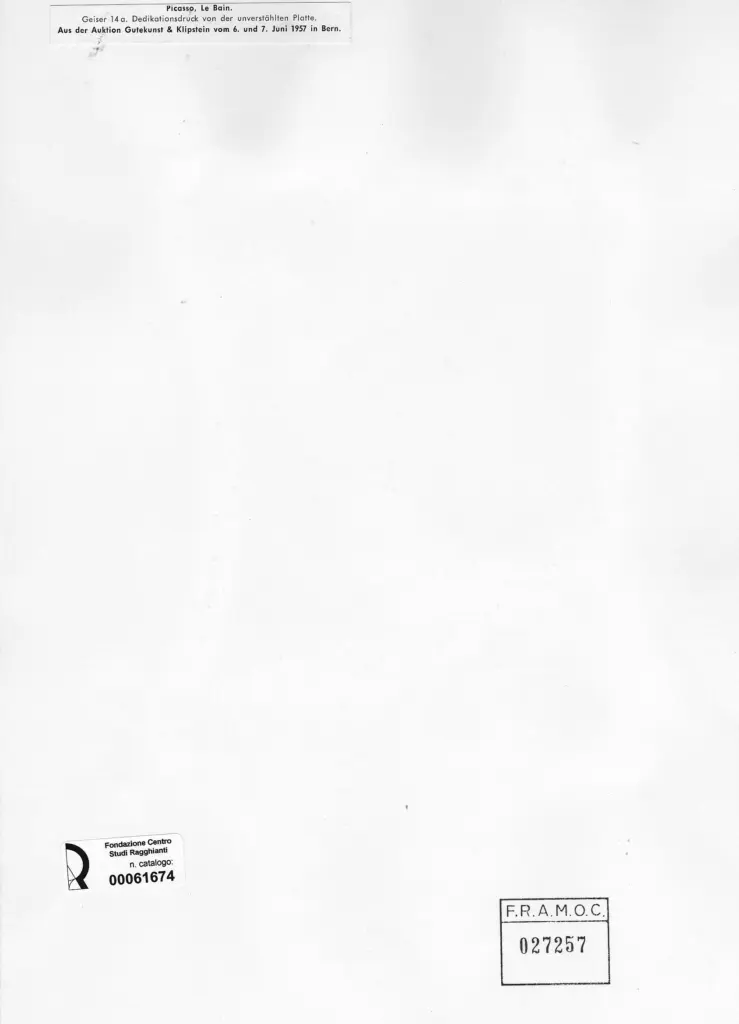 Anonimo , Picasso, Pablo - sec. XX - Le bain , retro