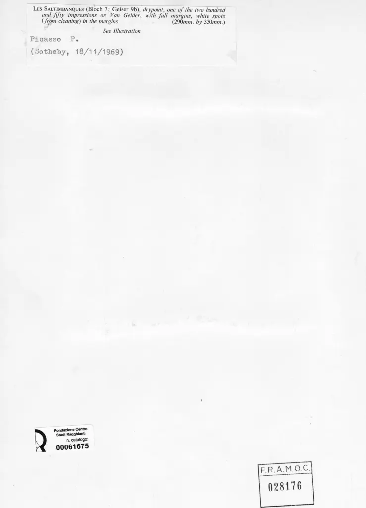 Anonimo , Picasso, Pablo - sec. XX - Les Saltimbanques , retro