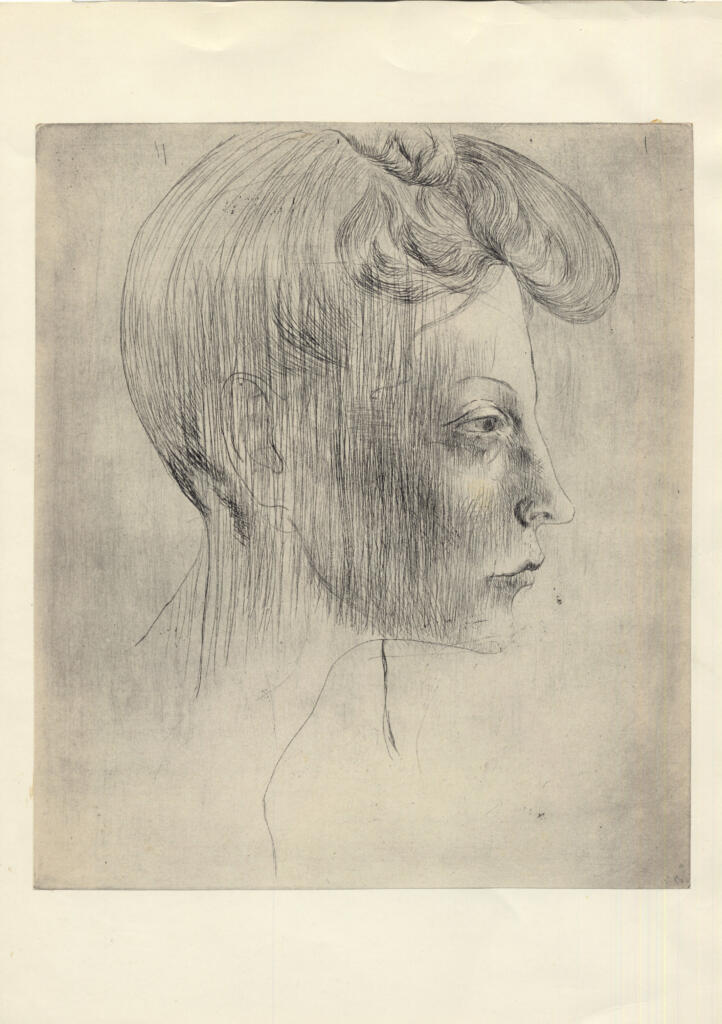 Picasso, Pablo , Testa di donna, di profilo