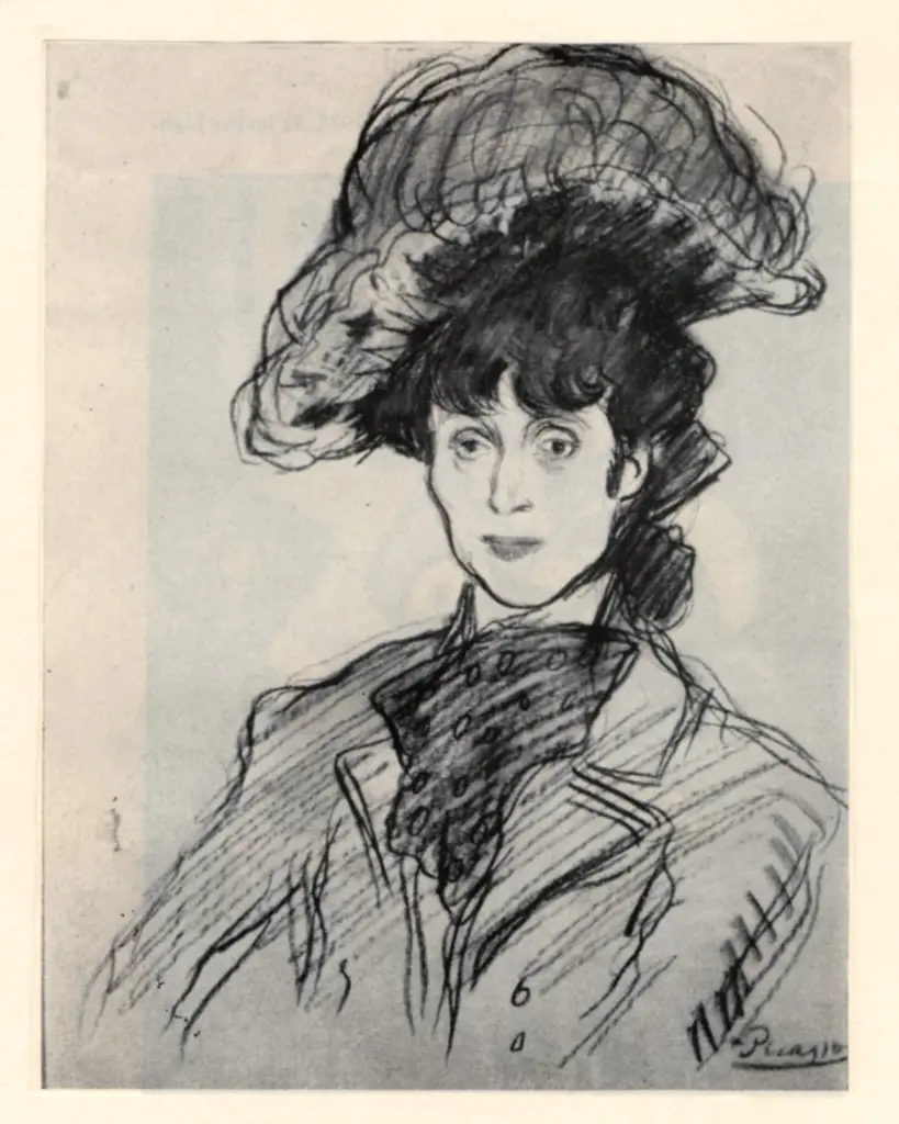 Anonimo , Picasso, Pablo - sec. XX - Donna con cappello blu , fronte