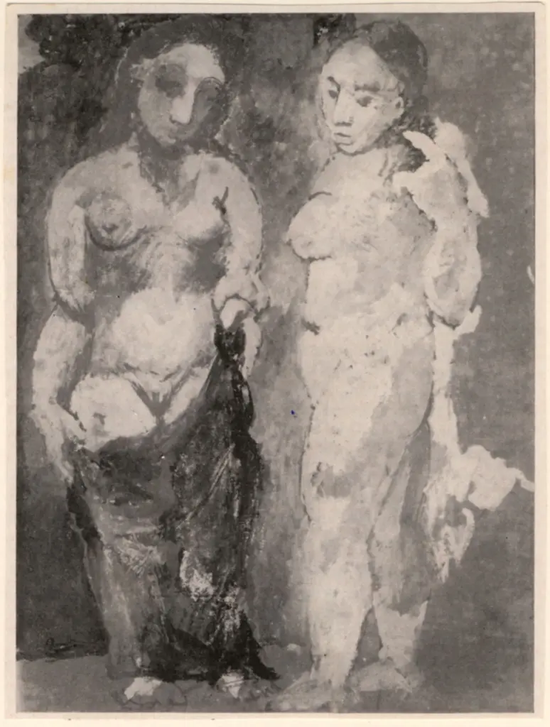 Anonimo , Picasso, Pablo - sec. XX - Nu de Face et Nu de Profil , fronte