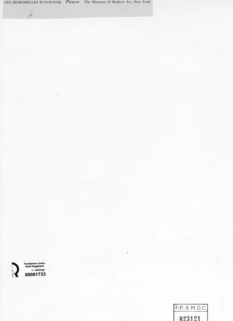 Anonimo , Picasso, Pablo - sec. XX - Le ragazze d'Avignone , retro