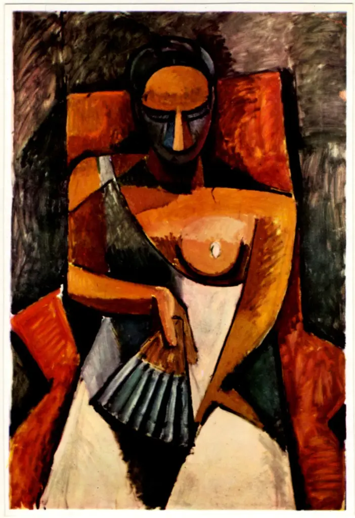 Anonimo , Picasso, Pablo - sec. XX - La femme à l'éventail , fronte