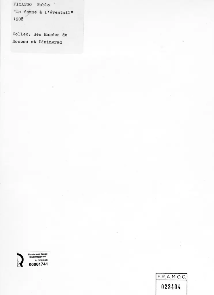 Anonimo , Picasso, Pablo - sec. XX - La femme à l'éventail , retro