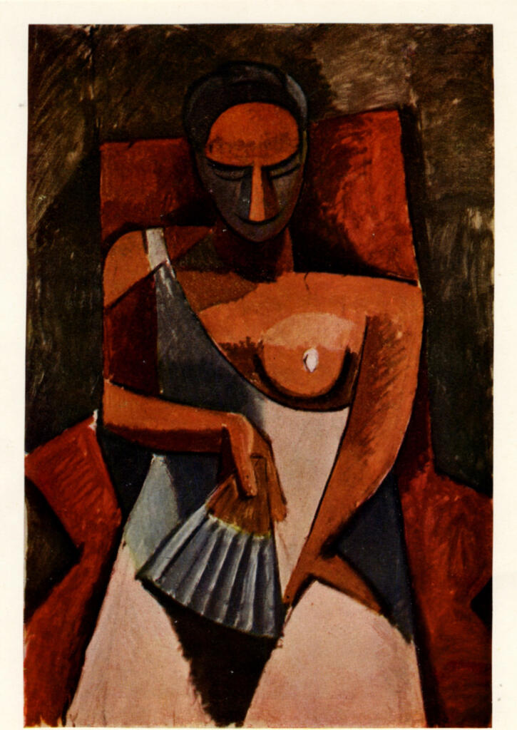 Anonimo , Picasso, Pablo - sec. XX - Woman with a fan , fronte