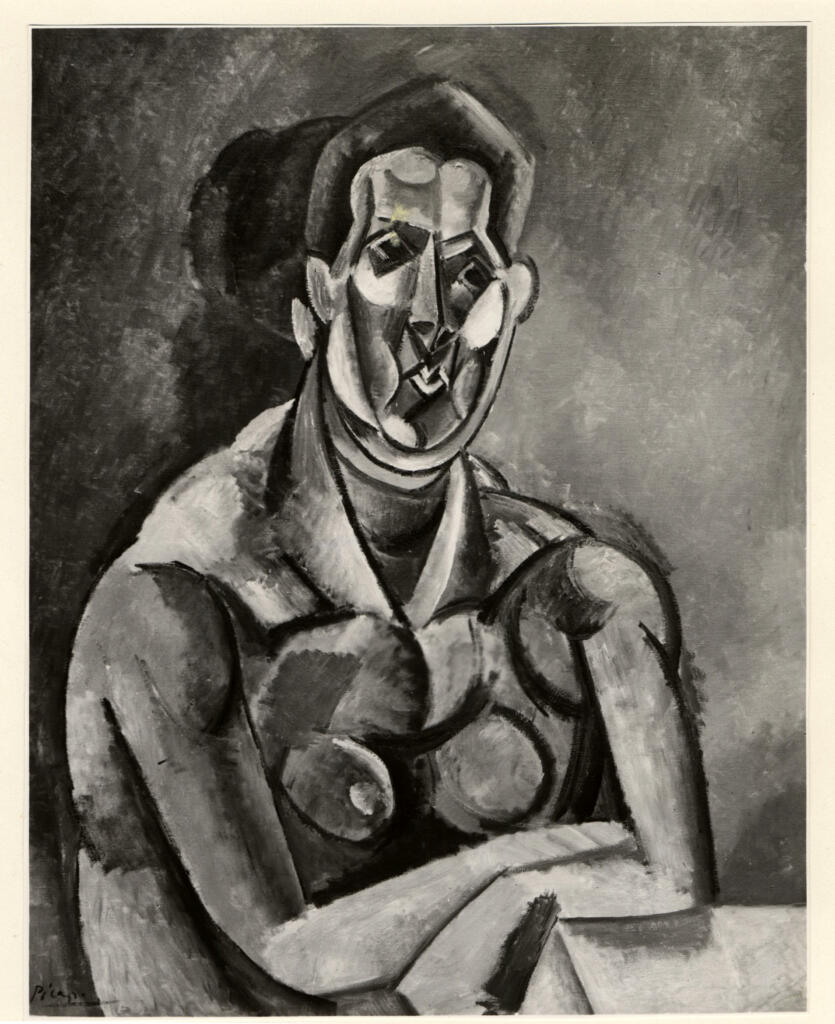 Giacomelli , Picasso, Pablo - sec. XX - Donna con chignon , fronte