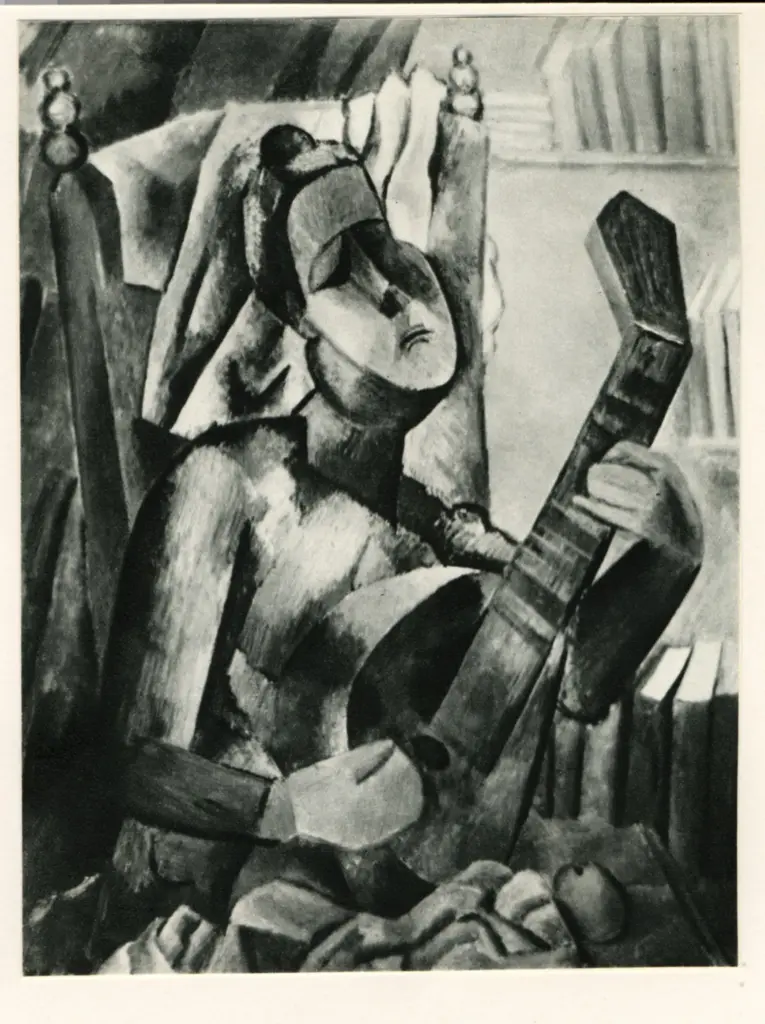 Anonimo , Picasso, Pablo - sec. XX - Donna col mandolino , fronte