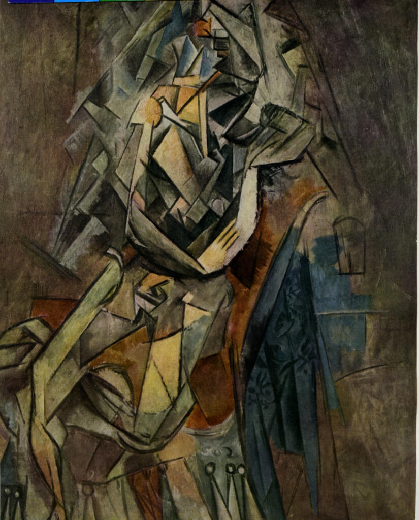 Anonimo , Picasso, Pablo - sec. XX - Donna seduta su una poltrona , fronte