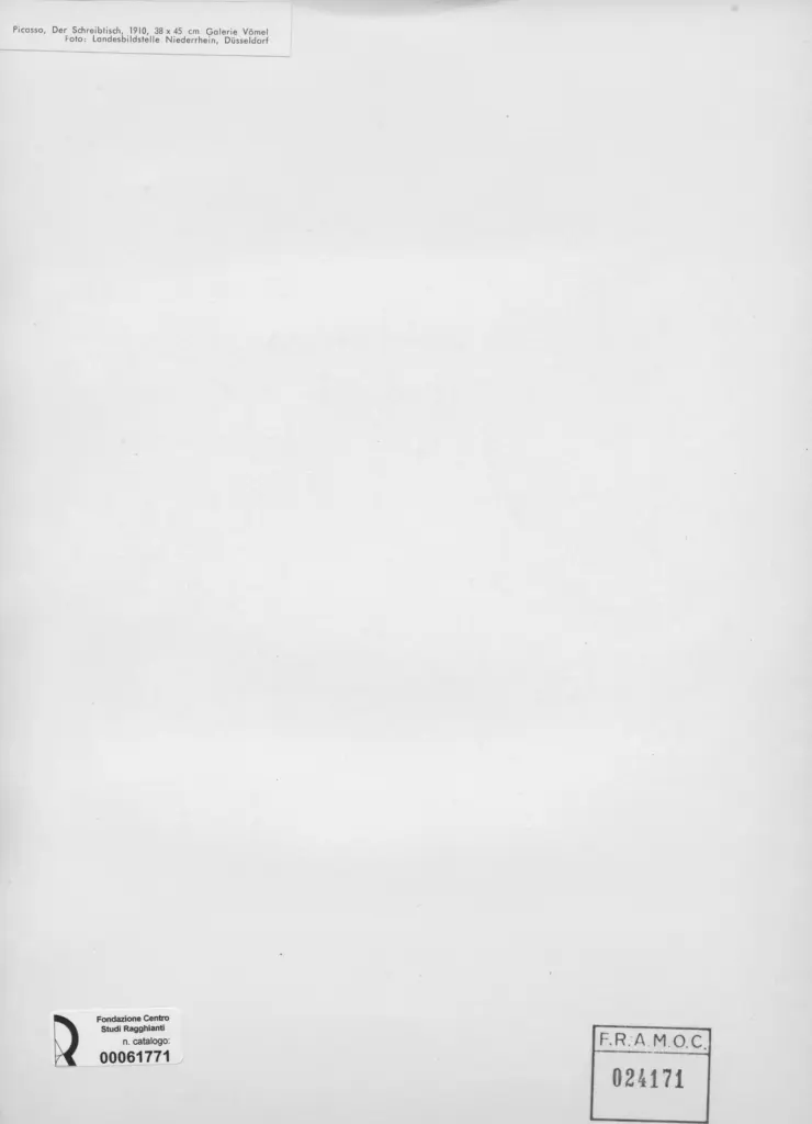 Landesbildstelle Niederrhein , Picasso, Pablo - sec. XX - Der Schreibtisch , retro
