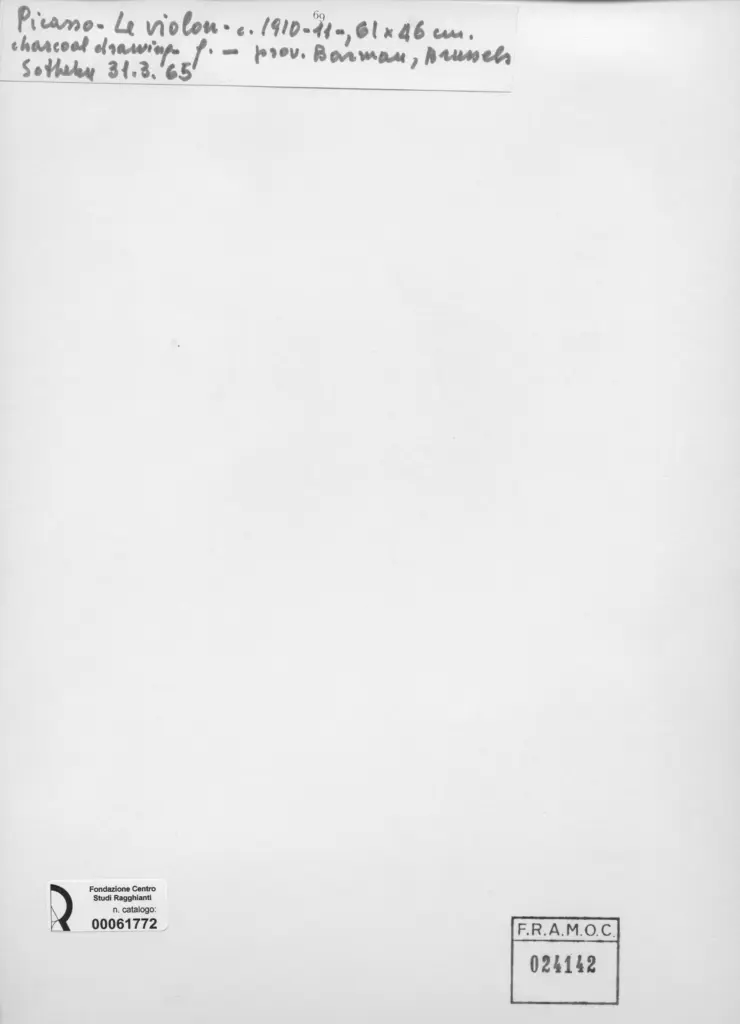 Anonimo , Picasso, Pablo - sec. XX - Le Violon , retro