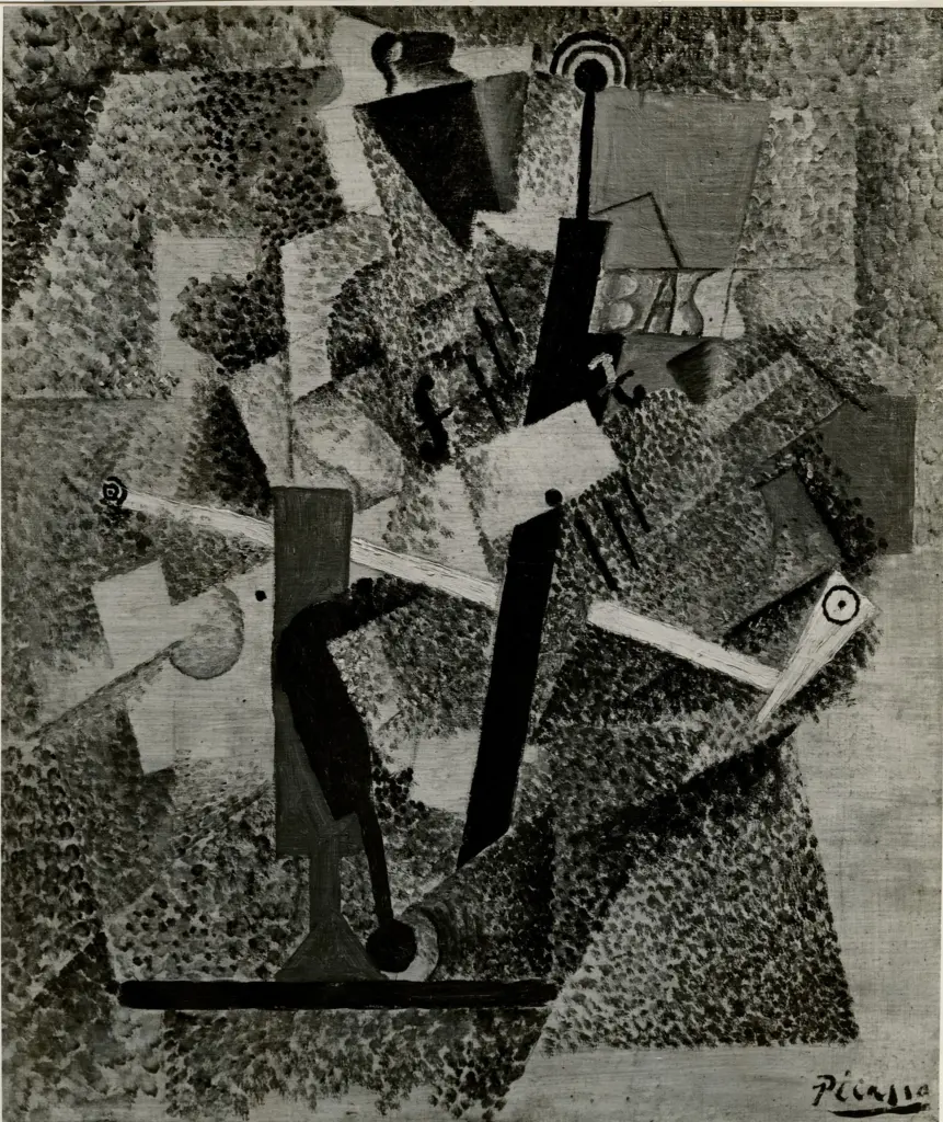 Anonimo , Picasso, Pablo - sec. XX - Pipa e violino , fronte