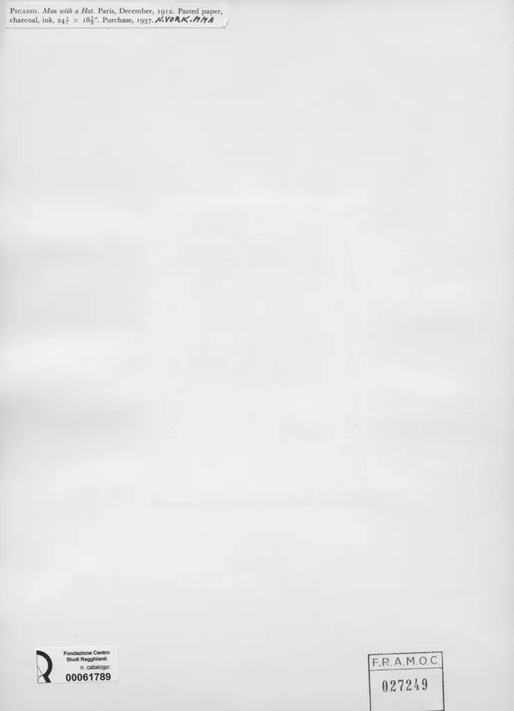 Anonimo , Picasso, Pablo - sec. XX - Man with a Hat , retro