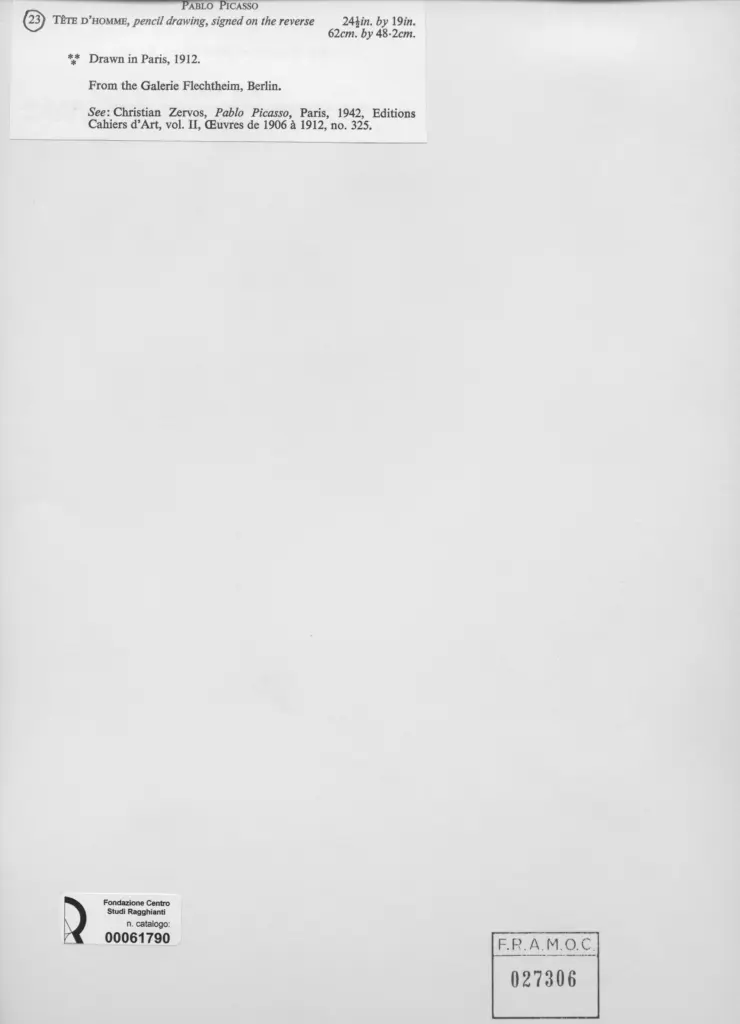 Anonimo , Picasso, Pablo - sec. XX , retro