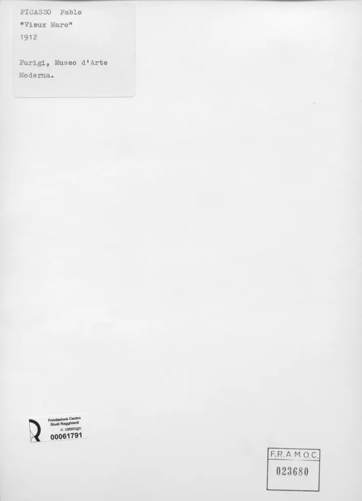 Anonimo , Picasso, Pablo - sec. XX - Vieux Marc , retro