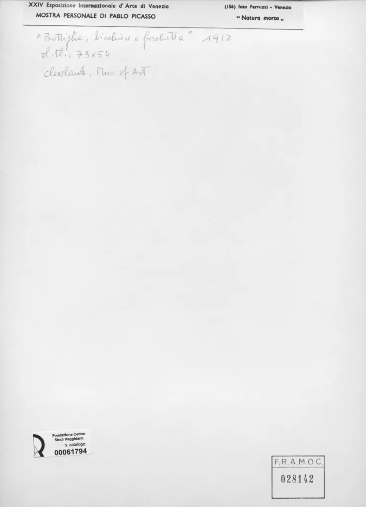 Fotografia Ferruzzi , Picasso, Pablo - sec. XX , retro