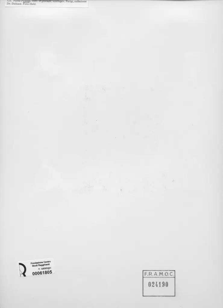 Held , Picasso, Pablo - sec. XX - Il giornale , retro