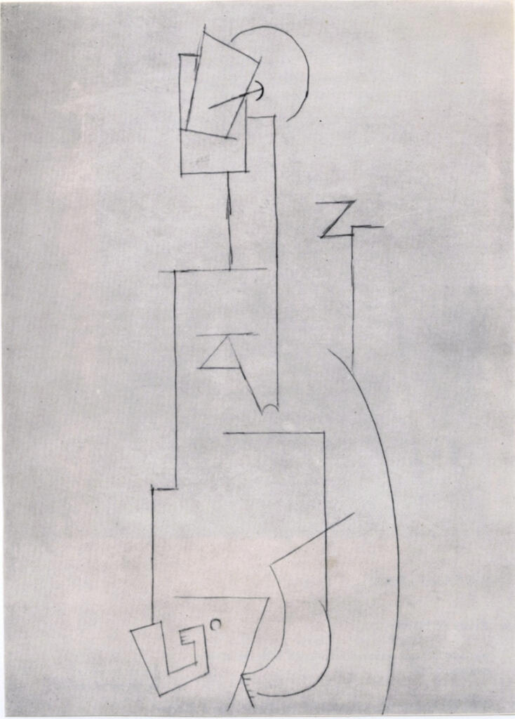 Anonimo , Picasso, Pablo - sec. XX - Femme à la guitare , fronte