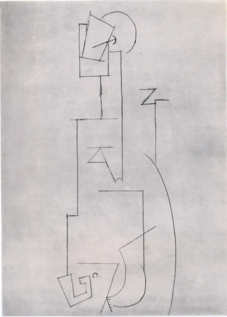 Anonimo , Picasso, Pablo - sec. XX - Femme &agrave; la guitare , fronte