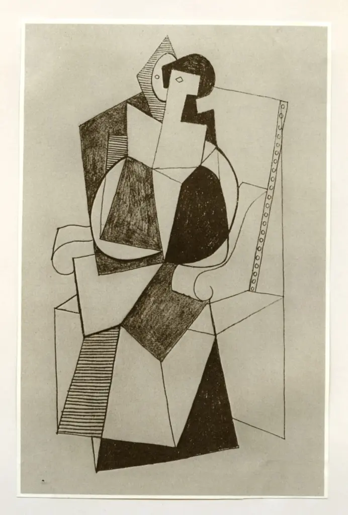 Anonimo , Picasso, Pablo - sec. XX - Woman in an armchair , fronte