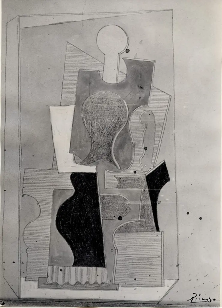 Anonimo , Picasso, Pablo - sec. XX - Femme dans un fauteuil , fronte