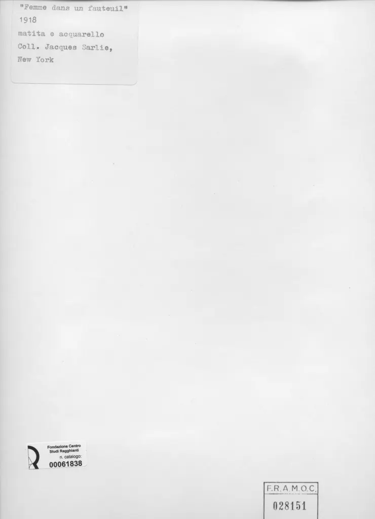 Anonimo , Picasso, Pablo - sec. XX - Femme dans un fauteuil , retro