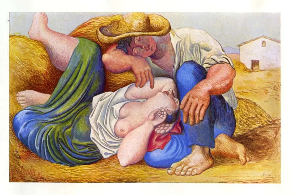Anonimo , Picasso, Pablo - sec. XX - Coppia che dorme , fronte