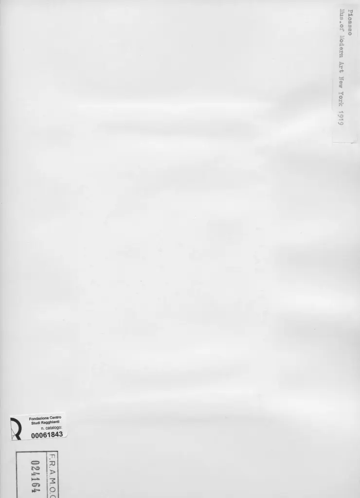 Anonimo , Picasso, Pablo - sec. XX - Coppia che dorme , retro